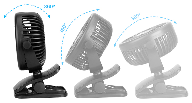 360° drehbar vorne und hinten