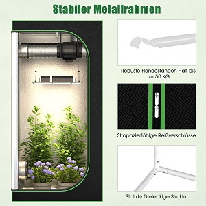 cannabis anbau set weed zubehör growbox komplettset 60x60x180 80x80x180 40x40x160