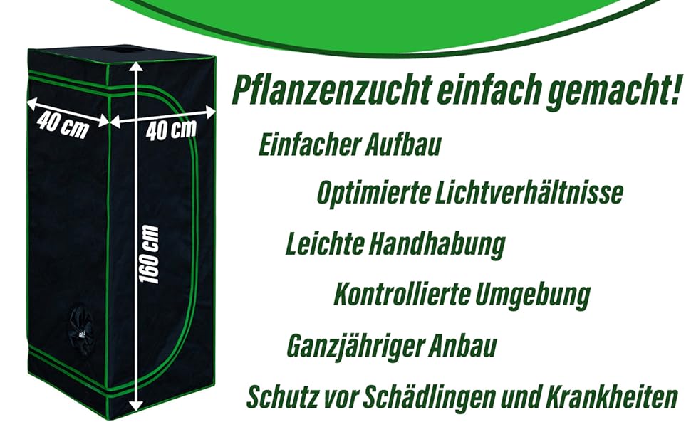 Growbox Wachstumszelt Grow Zelt Grow Box Gewächshaus Anzucht Growtent Gewächshaus