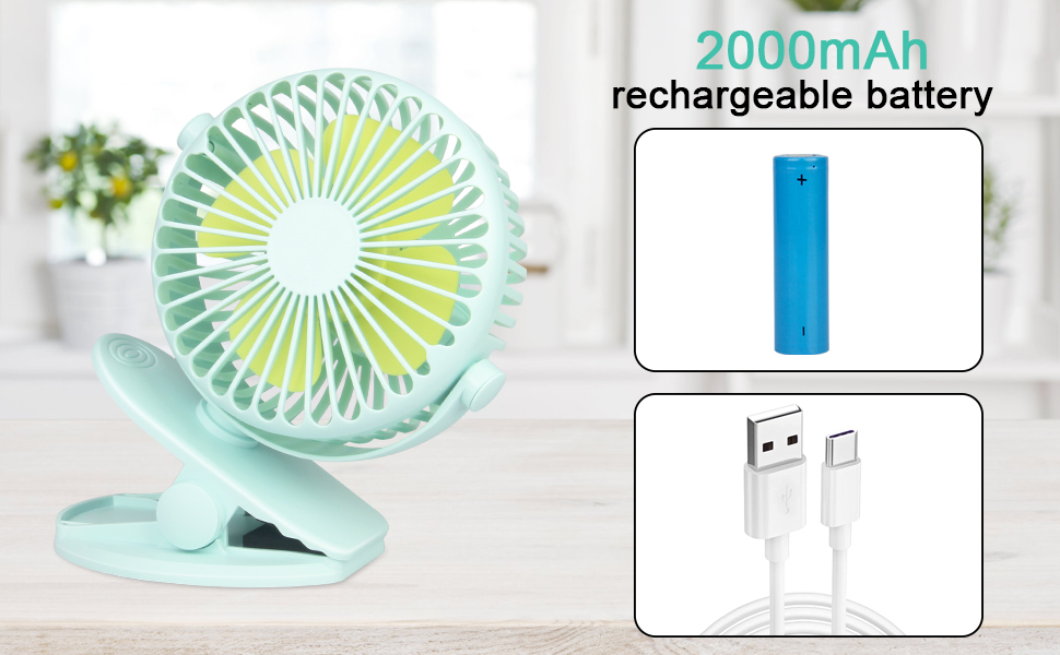 USB Ventilator Clip Wiederaufladbare