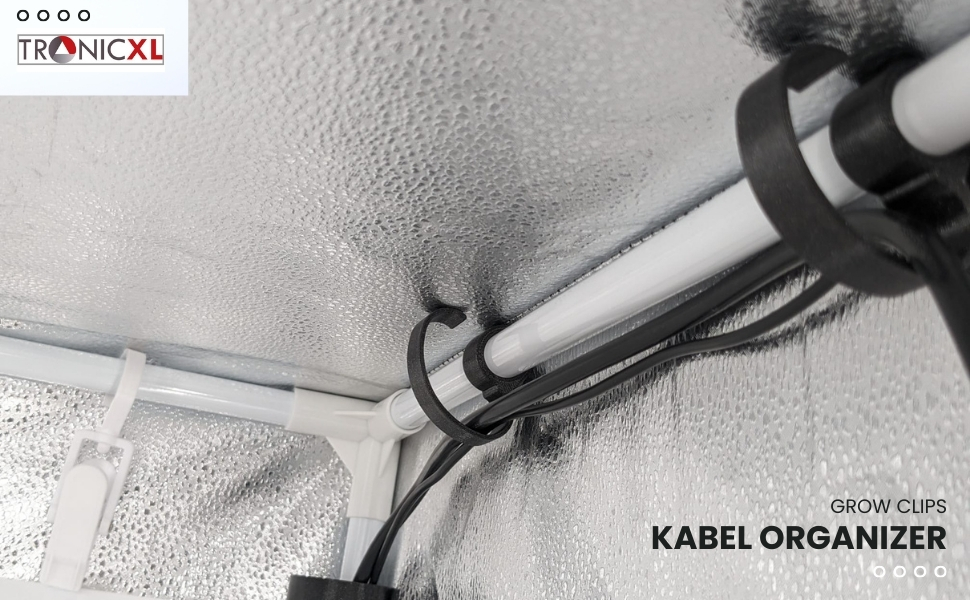 Clip Clips Grow Grower Kabel Stromkabel Lampe aufhängen Filter Set Abluft