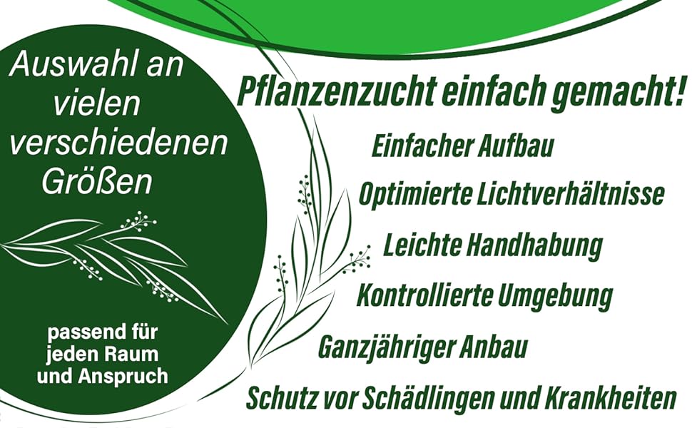 Growbox Wachstumszelt Grow Zelt Grow Box Gewächshaus Anzucht Growtent Gewächshaus