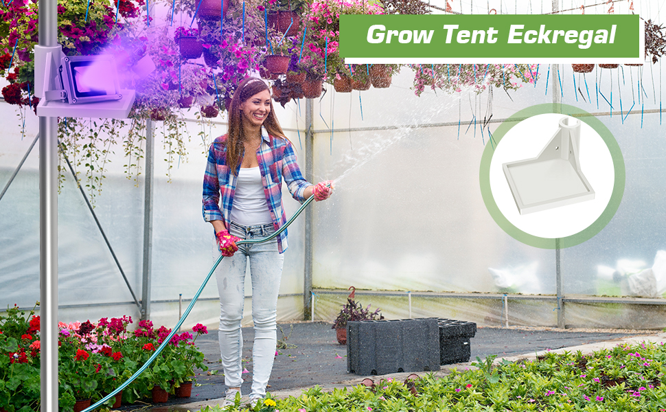 4 Stück Grow Zelt Eckregal